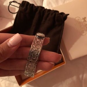 Silver coach bangle / bracelet